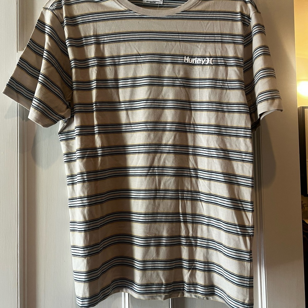 Hurley Gray Short Sleeve Striped Tee